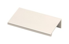 Silverline Matt White Finger Edge Pulls Aluminum Cabinet Door Drawer Handle