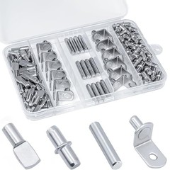 Cabinet Shelf Pins 120Pcs 4 Styles Nickel 5mm