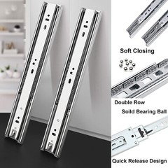 Probrico Soft Close Full Extension Drawer Slides Ball Bearing Side or Rear Mount