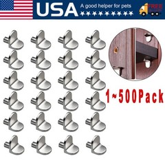 500X Shelf Support Pegs, 5mm L Shaped Metal Bracket Pegs Wardrobes Cabinets Lot