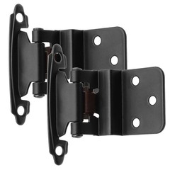 50 Pack 25 Pairs 3/8″ Inset Matte Black Cabinet Hingeself Closing Hinges For K