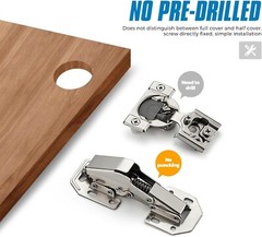 Soft Close Concealed Cabinet Hinges 4PCS Heavy Duty Surface Mount Kitchen Door H