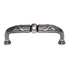 Top Knobs Edwardian Ribbon & Reed Pull 3 3/4″ (96mm) Ctr Pewter Antique M935