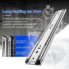 Heavy Duty Drawer Slides Full Extension Side Mount 14 16 18 20 22 24 26 28 30…