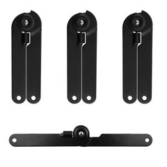 4 PCS 180 Degree Rotatable Support Hinges Folding Lid Black 9 Inch
