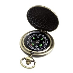 Zinc Alloy Waterproof Golden Keychain Compass – Vintage Antique Design for Ki…