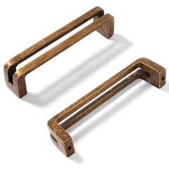 Cabinet Pulls Antique Brass Zinc Alloy 3 Inch (76mm) Hole Center – 6 Pack