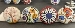 Ceramic Boho Cabinet Knobs Whimsy Royal Kraft 20 Pulls Colorful India Bright
