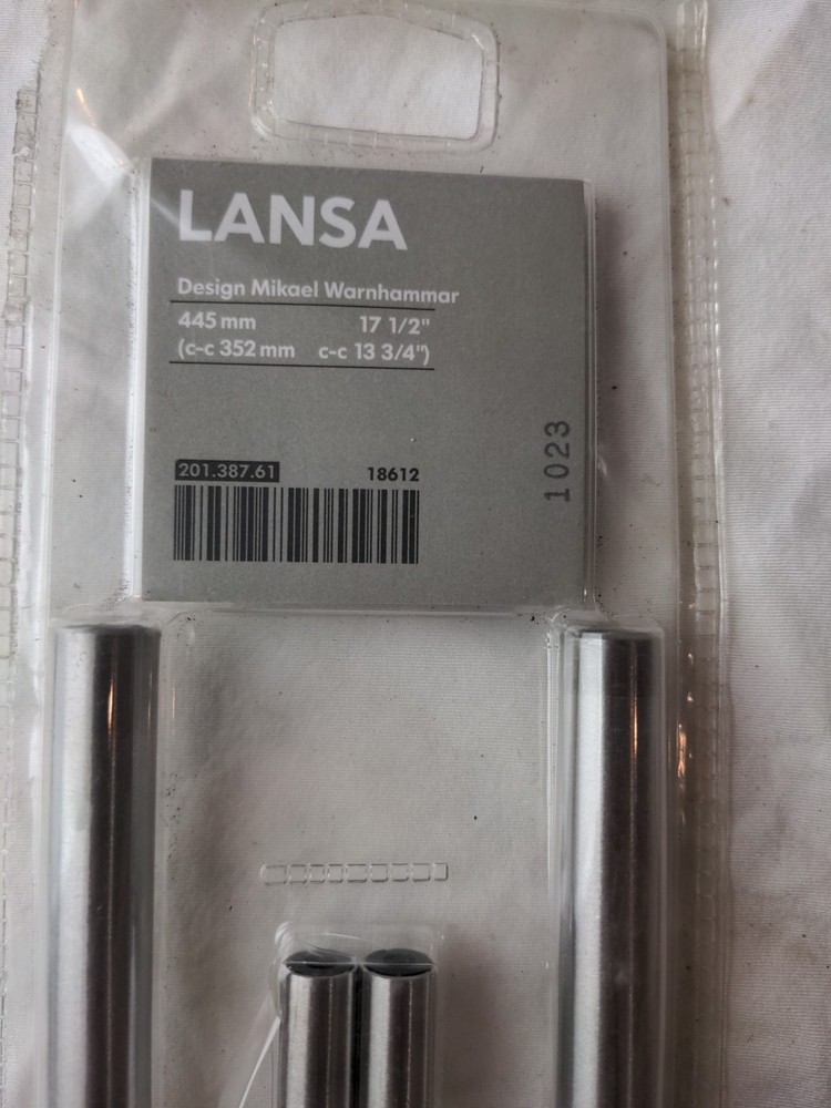 Lansa Brushed Stainless Steel Cabinet Handles / Drawer Pulls 17 1/2″ – Two Pack