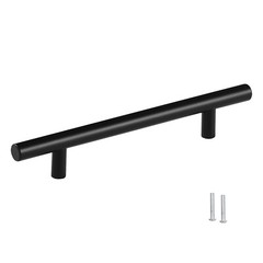 Black Stainless Steel T bar Kitchen Cabinet Door Handles Drawer Pulls Knobs Lot