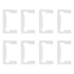 8Pcs Glass Hinge Gasket, Plastic Shower Doors Hinges, White