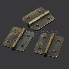 12pcs Antique Brass Jewelry Gift Wood Box Cabinet Drawer Hinge & Screws Tool Set