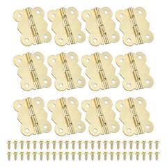 PATIKIL Small Jewelry Box Hinges 1-1/4 Inch, 12 Pack 180-degree Mini Butterfl…