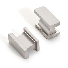 Matt Brushed Nickel Cabinet Knobs,10 Pack 1.49Inch(38mm) Single Hole Rectangl…