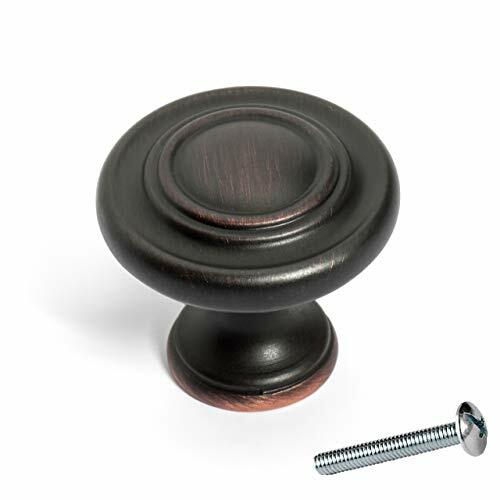 25 Pack x Dynasty Hardware 3 Ring Cabinet Hardware Knob, Venetian Bronze