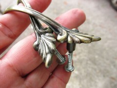 LOT 19 Drawer Door PULL Handle Cabinet Metal Bronze Tone Slung Ornate XC