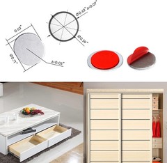 Invisible Stainless Steel Magnetic Door Catches – 4 Pack for Cabinets & Closets