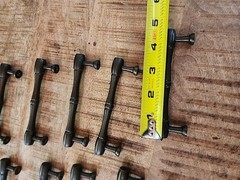 Lot Of 17 USED Vintage Straight Brass 4-1/2″ Bronze Drawer/Cabinet Pull Handles