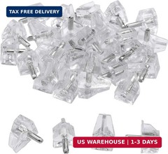 3mm Shelf Pegs – 50pcs Clear Plastic Shelf Pins for Small 3mm Holes Only – Check