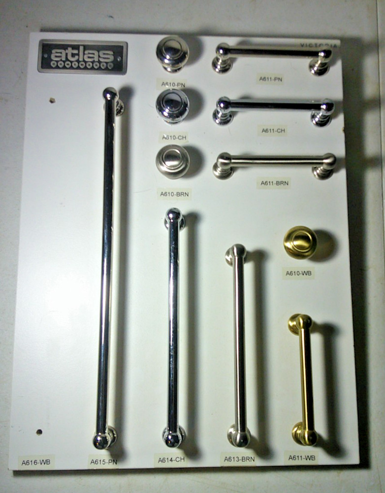 Atlas Hardware Victoria Series ~4 Round Mushroom Knobs & 7 Handle Pulls