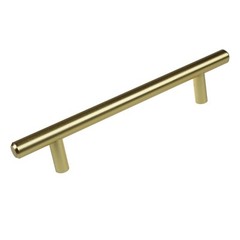 GlideRite 5″ CC Long Solid Steel Bar Pull Satin Gold – 5002-128-SG-1