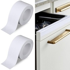 2 Rolls PVC Soft Cabinet Edge Protector for Kitchen Cabinets,Waterproof Self-…
