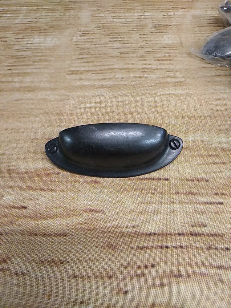 New Antique Black 3.5″ Bin Cup Cabinet Drawer Pulls Handles Dresser Knobs