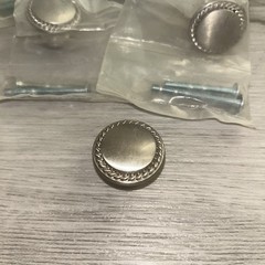 10x LIBERTY 1-1/8″ Dia. Brushed Satin Nickel Rope Edged Cabinet Knob