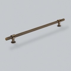 12.6″ CC Belgravia Knurled Kitchen Cabinet Pull Handle In Dark Brushed Brass