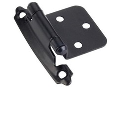 Lot of 25 Pairs (50pcs) Self Closing OVERLAY Flush Cabinet Hinges – Black