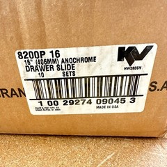 Knape & Vogt 8200P 16 Drawer Slide 16 in 406 mm 75 lbs Capacity Made USA, 2 Pcs