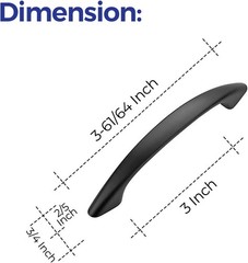 Ravinte 30 Pack 3 Inch Cabinet Handles Matte Black Cabinet Pulls Black Drawer