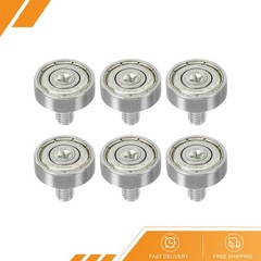 6Pcs 19mm Drawer Rollers Drawer Pulley Bearing Small 2mm Step White