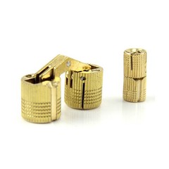 4Pcs 12mm Copper Hidden Barrel Hinge Invisible Hinges For Concealed Worktop ff