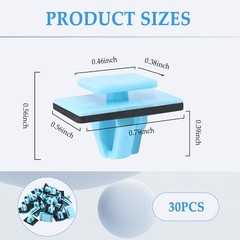 Rocker Moulding Door Panel Clips,Car Retainer Clips Automotive Clips and 30PCS