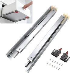 Complete Installation Kit: 10 Pairs of 18″ Soft Close Drawer Slides for Cabinets