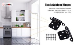 Brand New US Stock Black Soft Close Overlay Cabinet Hinges for Kitchen Cupboard