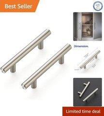 Durable Brushed Nickel 5” Cabinet Pulls – 30 Count Easy Install Kitchen Handles