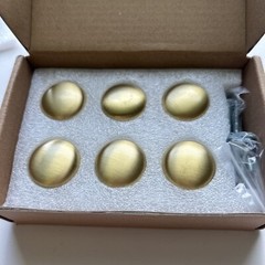 Goo-Ki Brushed Brass Zinc Alloy Cabinet Knob – Single Hole Center 6 Pack Gold