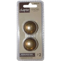 Pk of 2 Chapter Cabinet Knobs Antique Brass Finish 2000141- LOT of 36 (72 knobs)