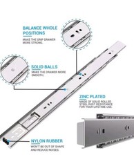 4 PAIR – Homands Heavy Duty Full Extension Drawer Slides Steel 100lb 10”