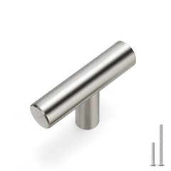 homdiy 10Pack Cabinet Knobs Brushed Nickel Single Hole Knobs,