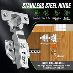 Inset Cabinet Pocket Door Slide Hardware Kit – 14 Inch, 4 Pieces
