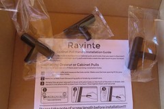 30 Ravinte 2″ Black Cabinet Pulls & screws Individually wrapped