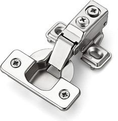 10 Pack 5 Pairs Short Arm Kitchen Cabinet Hinges for 1/2 Inch Overlay Cabinet, B