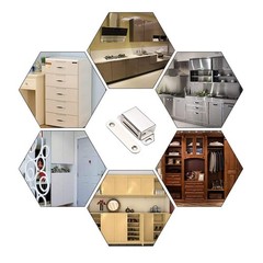 Mousike Cabinet Door Magnets 30 lb Stainless Steel Magnetic Catch 4 Pack