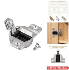 Cabinet Hinges 8 Pack 110 Degree Self Closing Concealed Compact Replaces 33
