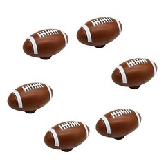 Set of 6 Rugby/American Football Drawer Knobs, Ball Sports Party Rugby Ball