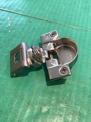 NOS Lot of 2 Grass 850 Nickel Hinge w/ 830-50 1-1/2″ OL mounting plate