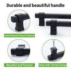 Tunny 10 Pack Classic Octagon Cabinet Handles-3.78/96Mm Screw Spacing Matte